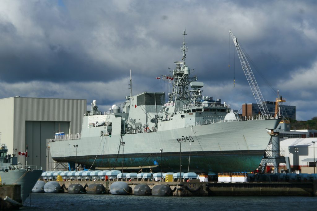 HMCS St John’s on the Synchro Lift | Halifax Shipping News.ca